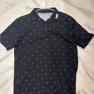 PXG Black Polo Shirt with Agave Dots
